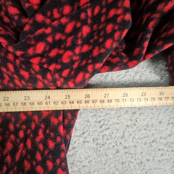 Bob Mackie Fleece Zip Front Jacket‎ Womens 2X Red Wearable Art Boho Faux Leather - Picture 16 of 16